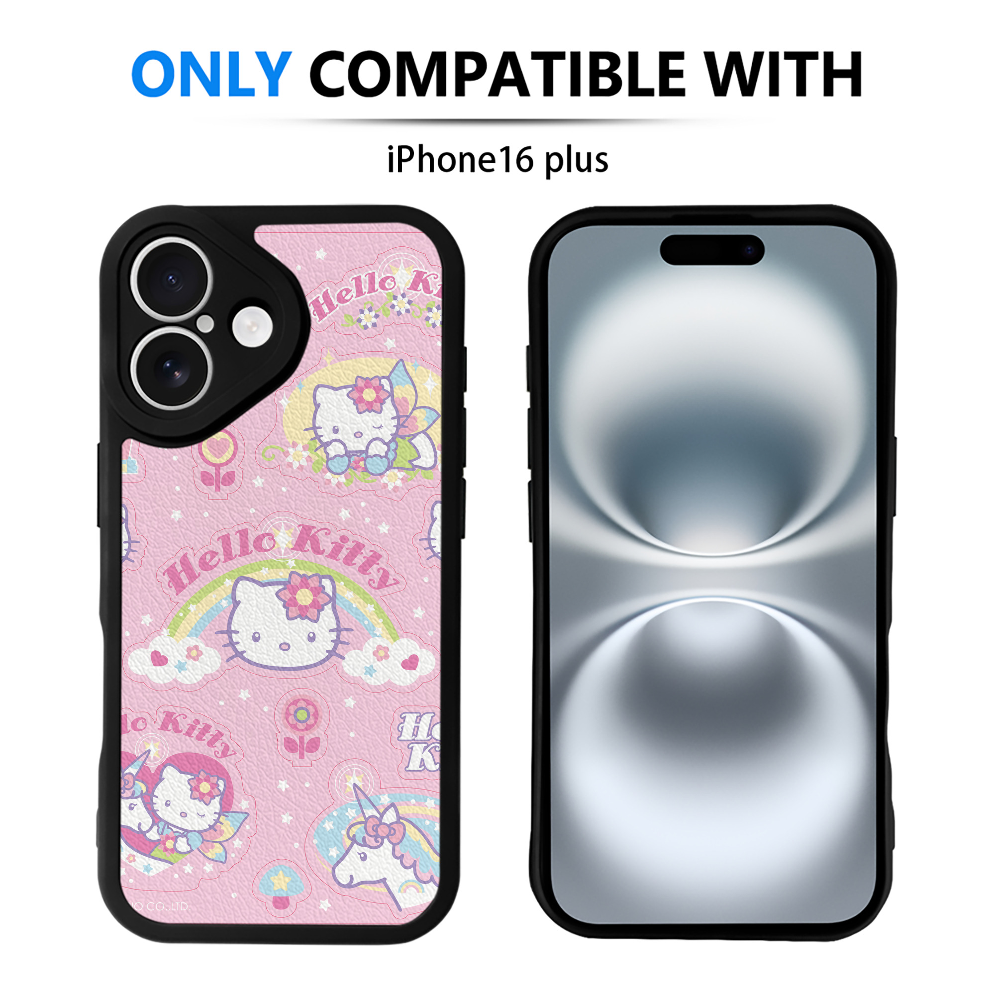 （画像用） Hello Kitty ハローキティ 【iPhone 16シリーズ対応】シリコンスマホケース（レザー調） 材質：シリコン